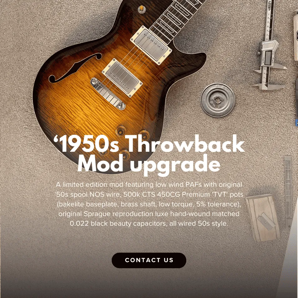Close-up of premium guitar craftsmanship